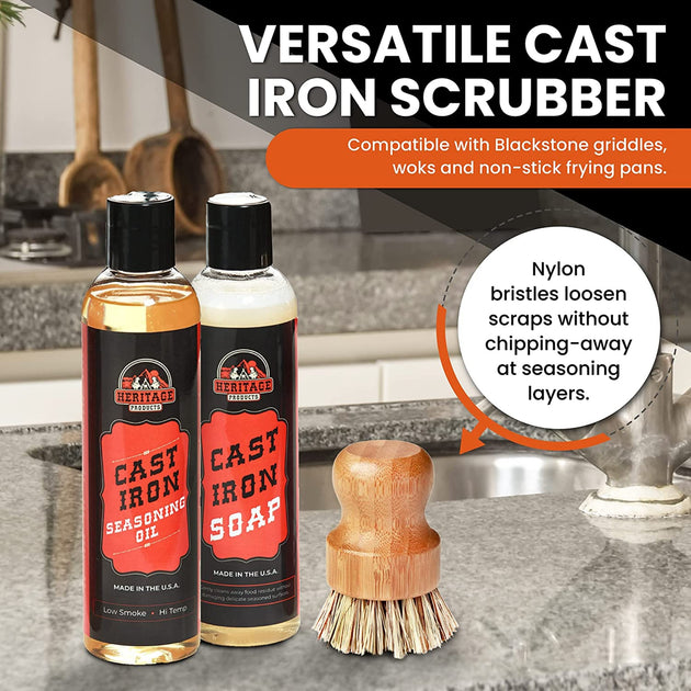Cast Iron Cleaning, Seasoning & Conditioning Bundle