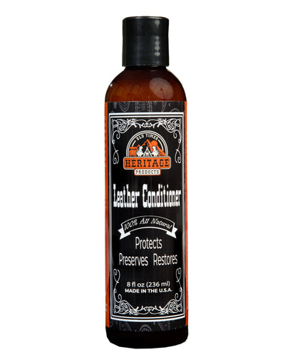 Heritage Products Leather Conditioner - All Natural Leather Cleaner and Conditioner for Furniture, Car Seats, Boots and Jackets - Vitamin E Rich Leather Softener Protects, Preserves, Restores (8 oz)