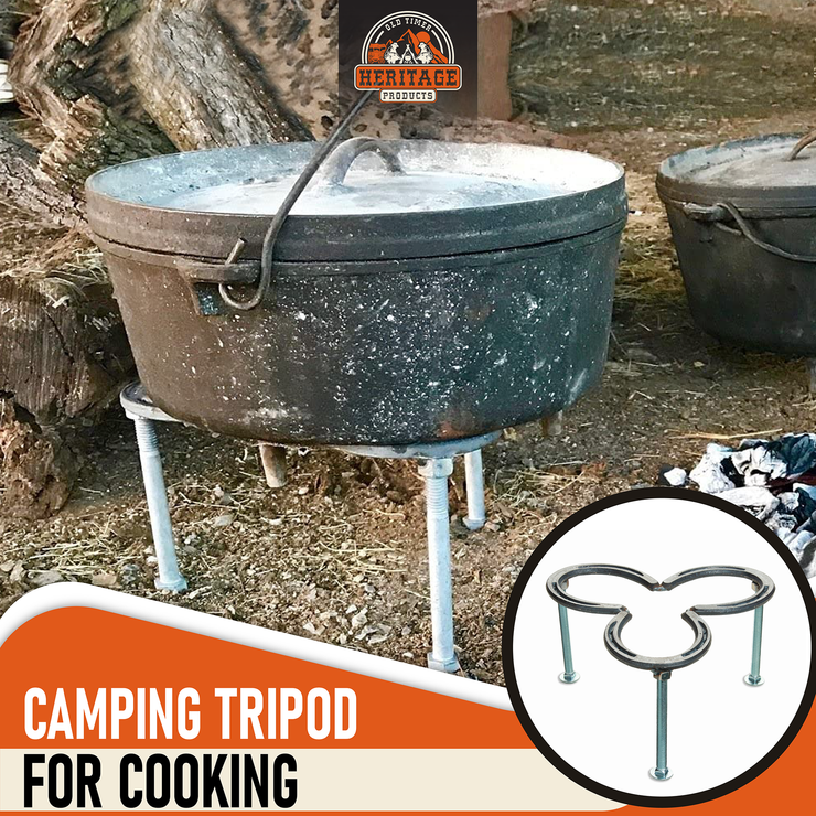 cast iron campfire cooking tripods
